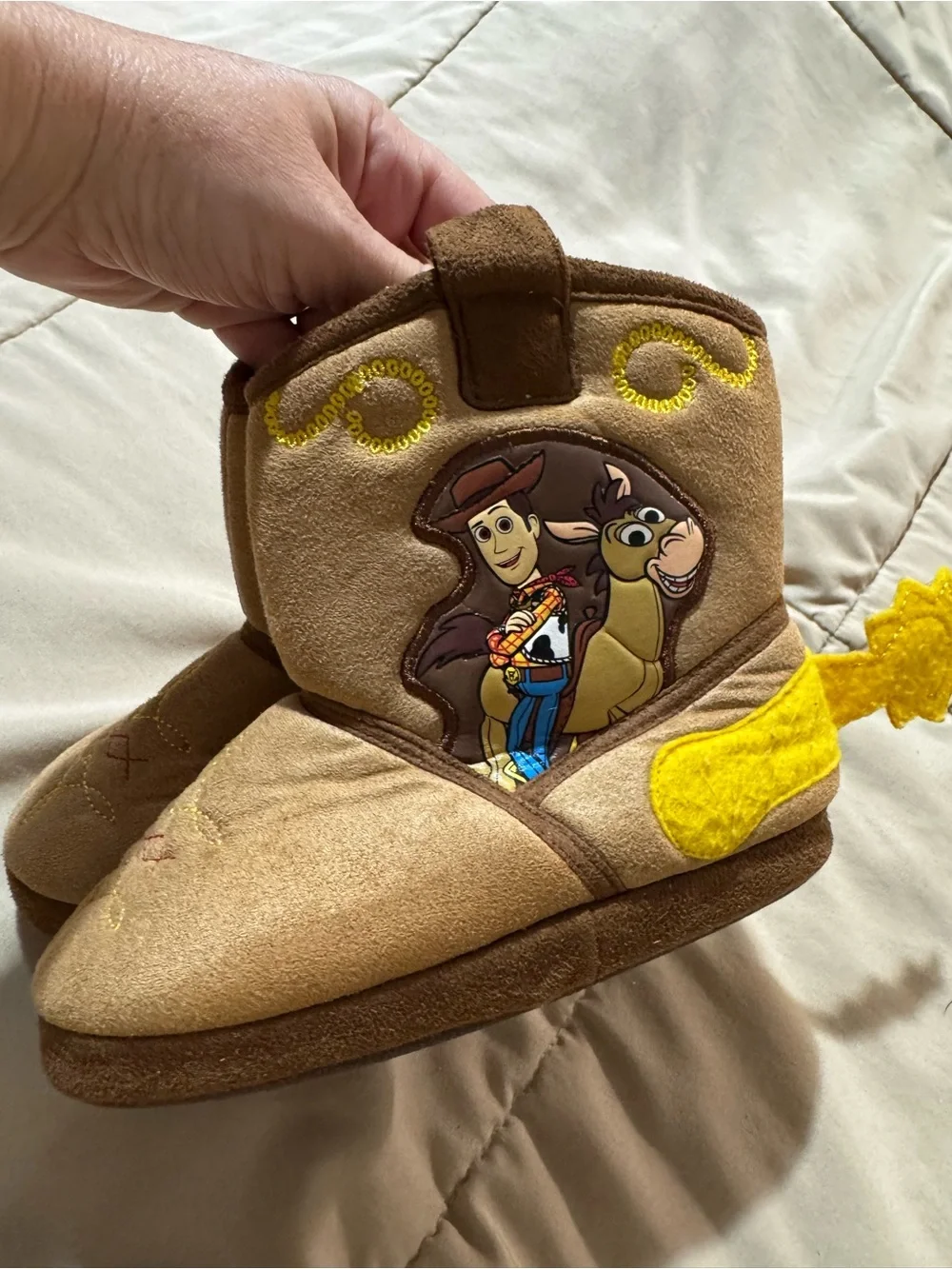 Toy Story Woody Graphic cowboy boots house shoes size 9/10